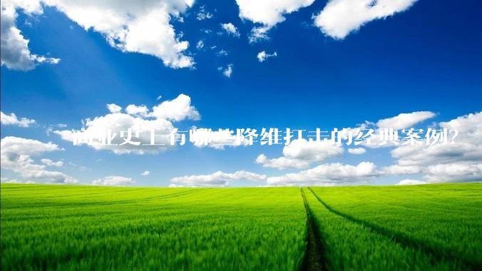 商业史上有哪些降维打击的经典案例？